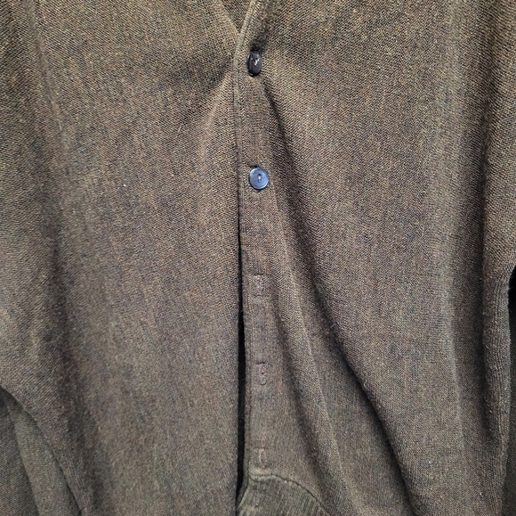 Arnold Palmer Rich Chocolate Brown Knit Cardigan Sweater - Size XL - Picture 5 of 6